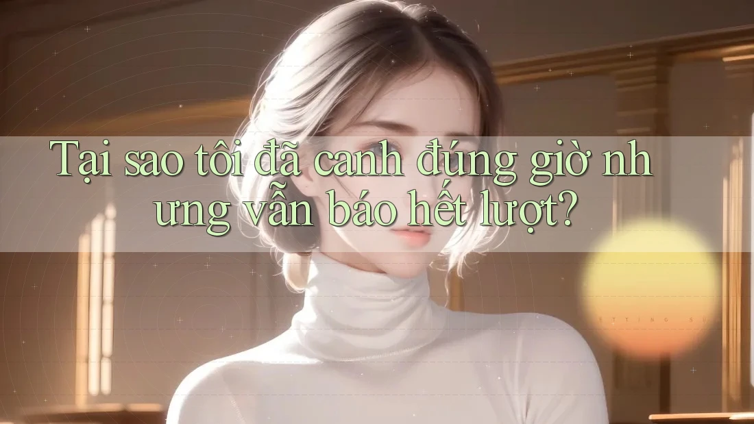 Tại sao tôi đã canh đúng giờ nhưng vẫn báo hết lượt?